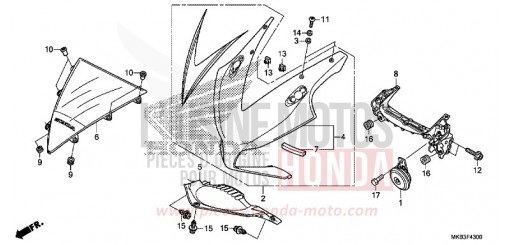 UPPER COWL CBR1000SF de 2015
